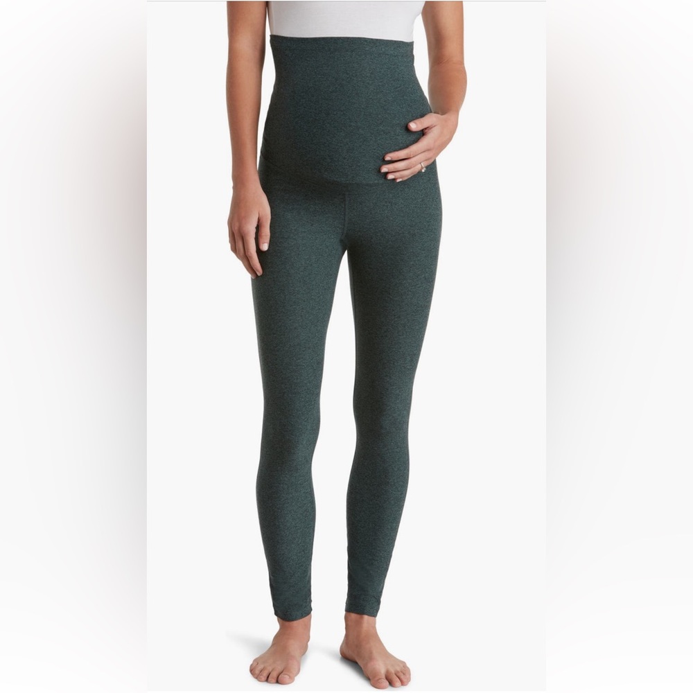 Zella Restore Soft Maternity Leggings - Green Size Small